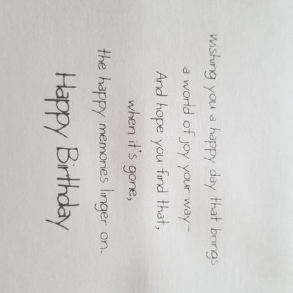 50 Birthday - Age With Flowers  - Greeting Card - Free Postage