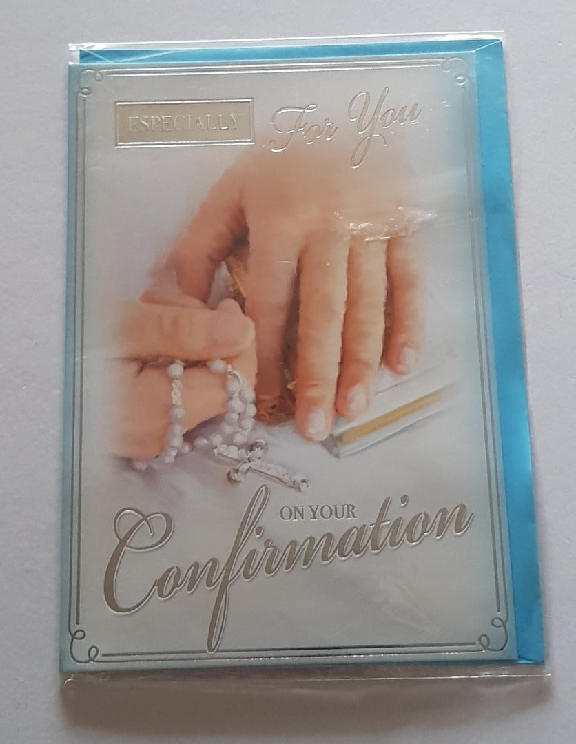Confirmation - Greeting Card - Blue - Free Postage