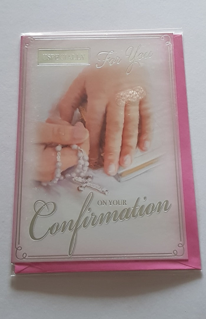 Confirmation - Greeting Card - Pink - Free Postage