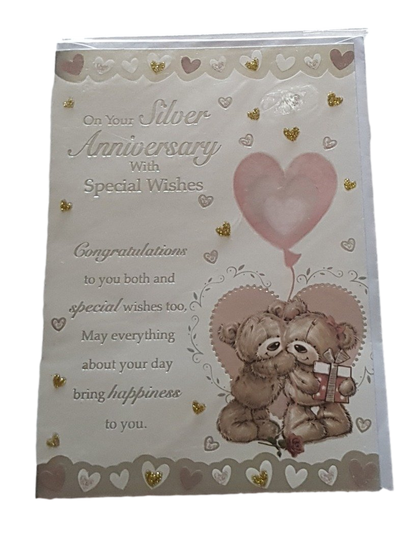 Anniversary - Silver - Greeting Card