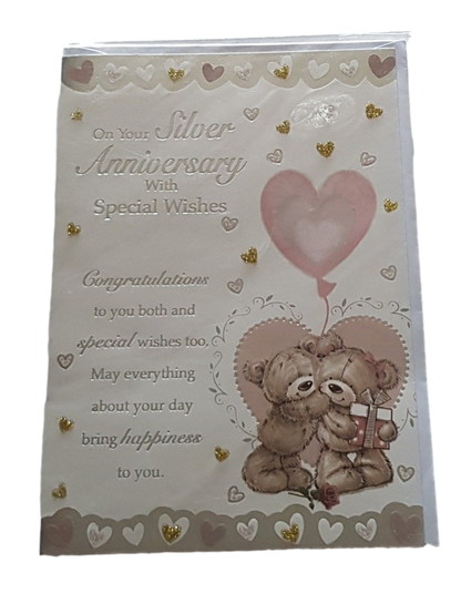 Anniversary - Silver - Greeting Card