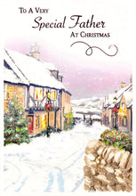 Load image into Gallery viewer, Christmas - Father - Snowy Village - Greeting Card - Free Postage
