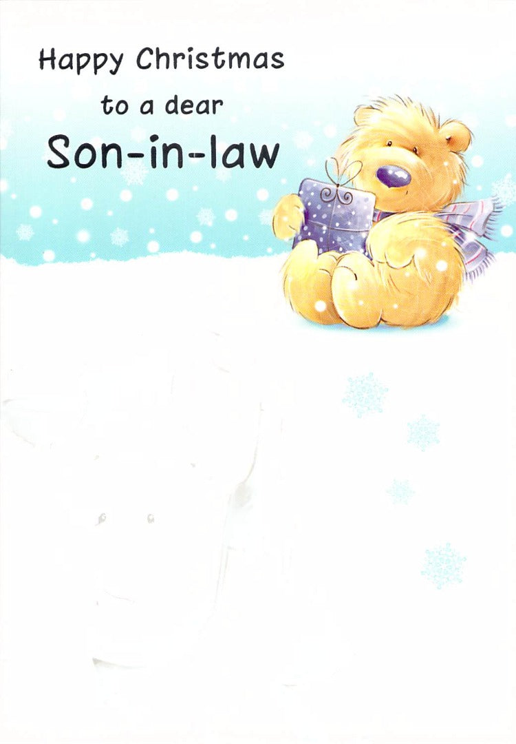 Christmas -Son In Law - Snowy - Greeting Card - Free Postage
