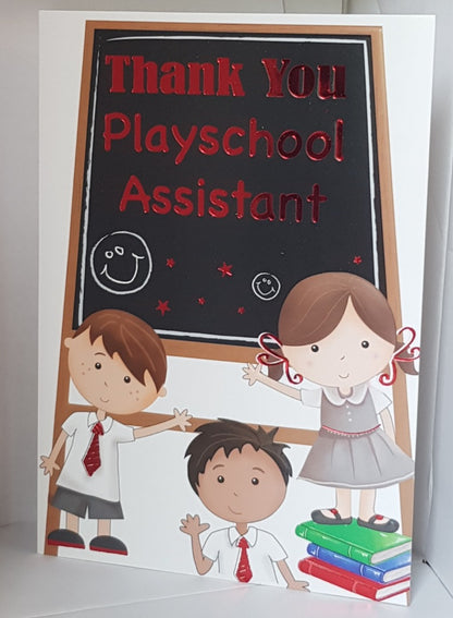Thank You - Playschool Assistant - Greeting Card - Free Postage