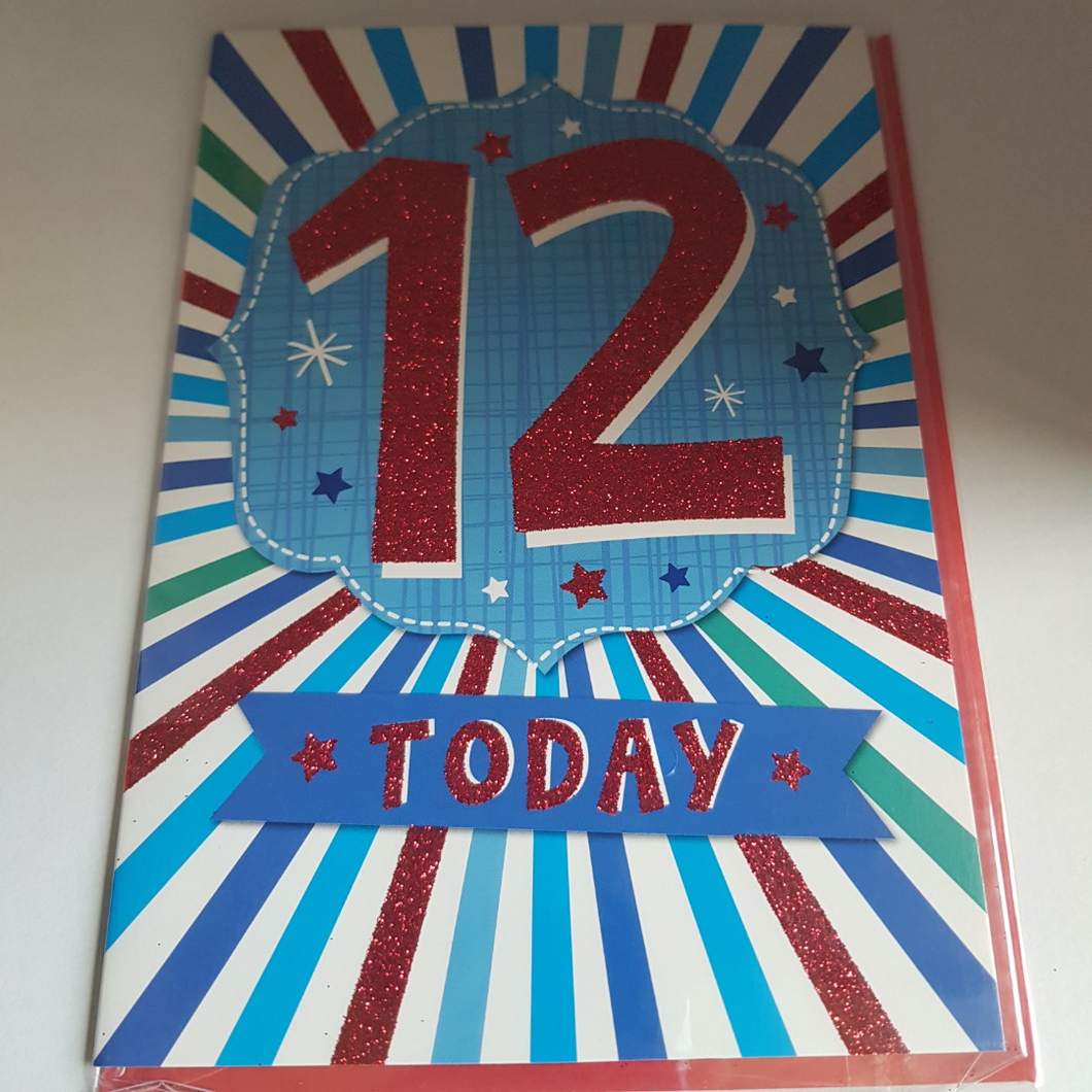 12th Birthday - Greeting Card - Multibuy