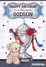 Load image into Gallery viewer, Birthday - Godson - Trophy - Greeting Card - Free Postage
