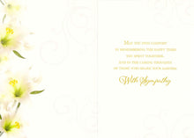 Load image into Gallery viewer, Sympathy - Heartfelt - White Flowers - Greeting Card - Free Postage
