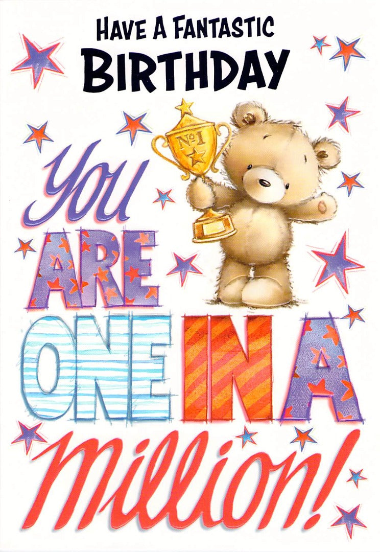 Birthday - General / Open - One In A Million - Greeting Card - Free Postage