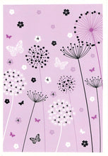 Load image into Gallery viewer, Blank - Silver / Purple Flowers - Greeting Card - Free Postage
