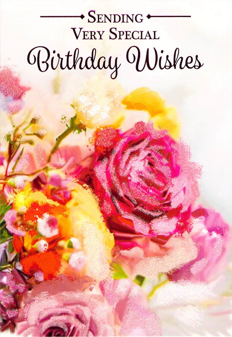 Birthday - General / Open - Flowers / Wishes - Greeting Card - Multi Buy Discount
