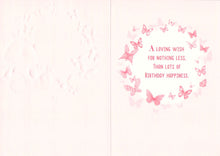 Load image into Gallery viewer, Birthday -Daughter - Pink / Bear / Butterfly- Greeting Card - Free Postage

