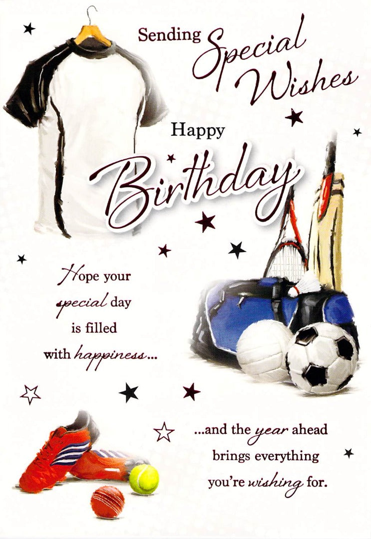 Birthday - General - Sports - Greeting Card - Free Postage