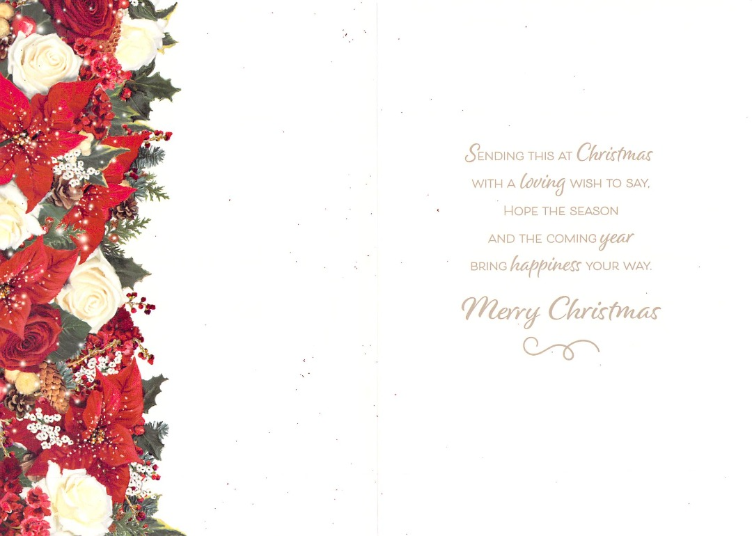 Christmas - Daughter - Floral - Greeting Card - Free P&P