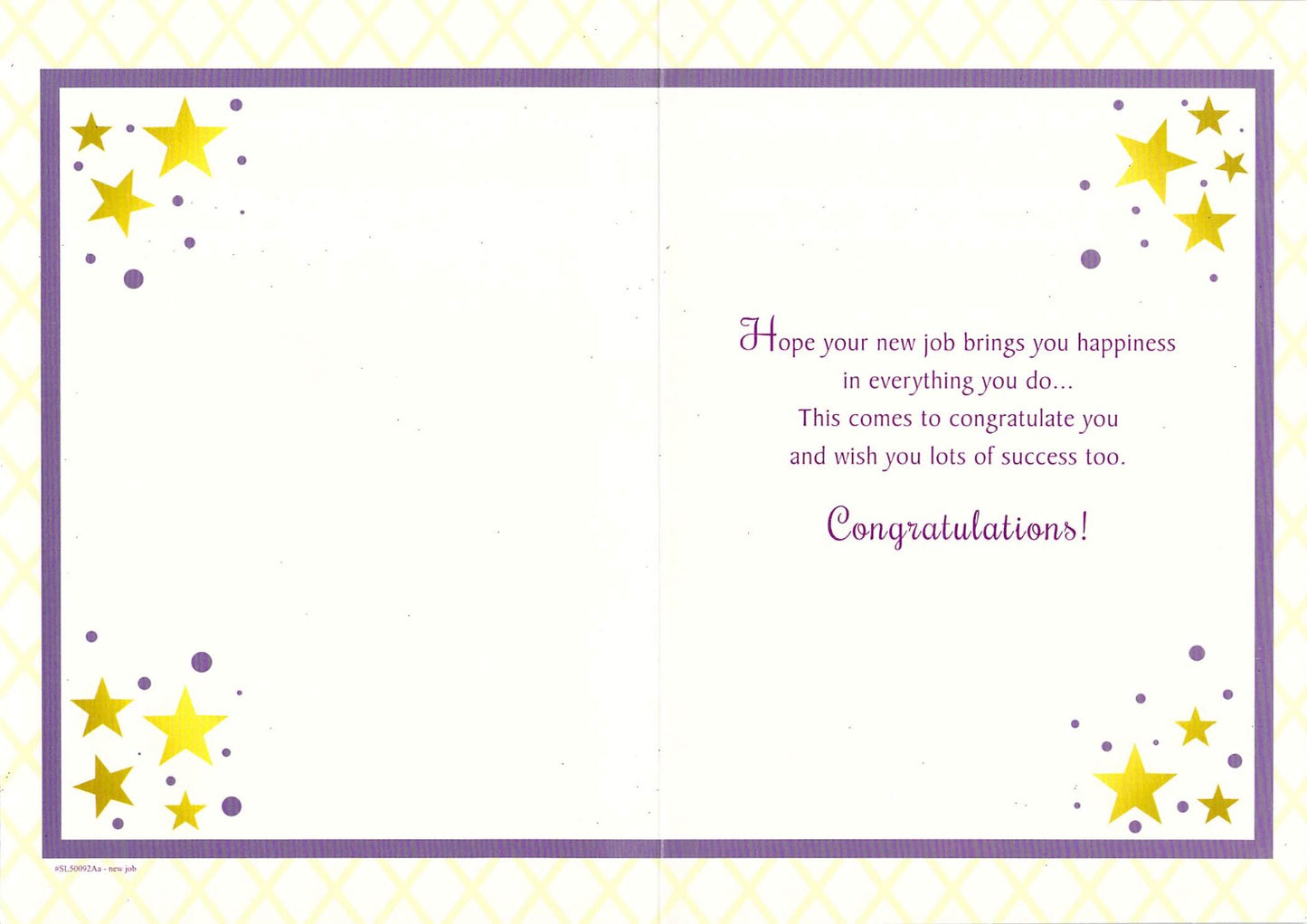 Congratulations - New Job  - Well Done -  Greeting Card - Multibuy