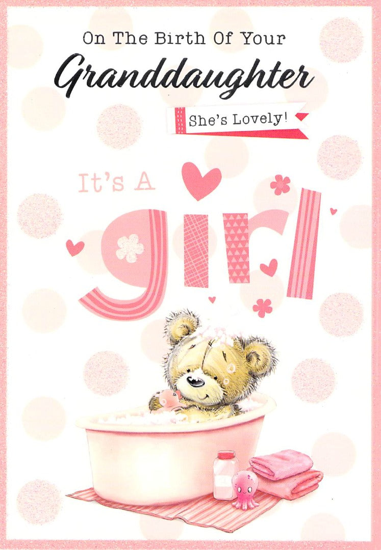Birth - Granddaughter - Its A Girl -  Greeting Card