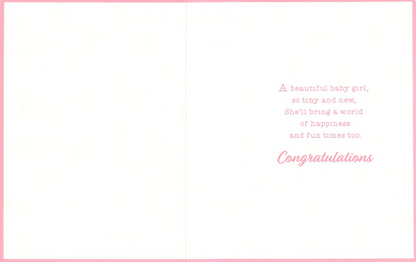 Birth - Granddaughter - Its A Girl -  Greeting Card