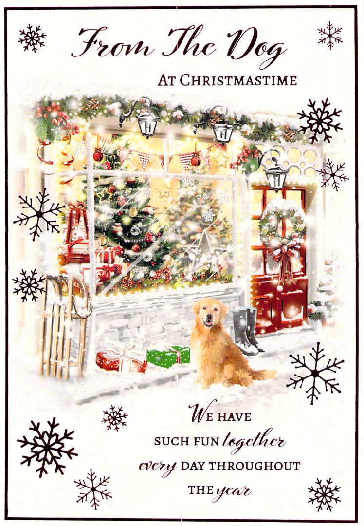 Christmas - From The Dog -  Greeting Card - Multi Buy Discount