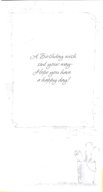 Birthday - Friend / General - Bear / Poster - Happy Birthday - Blue -  Greeting Card