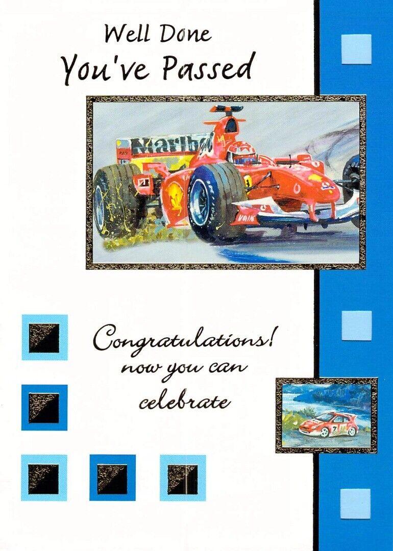 Well Done - You Passed Driving Test - F1 Car - Greeting Card - Free Postage