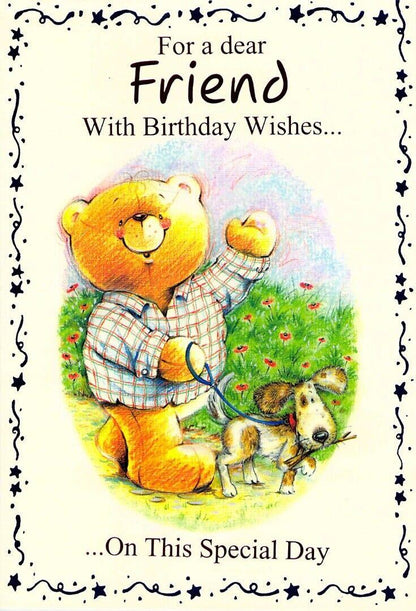 Friend Birthday - Multi Buy discount - Greeting Card - Free P&P