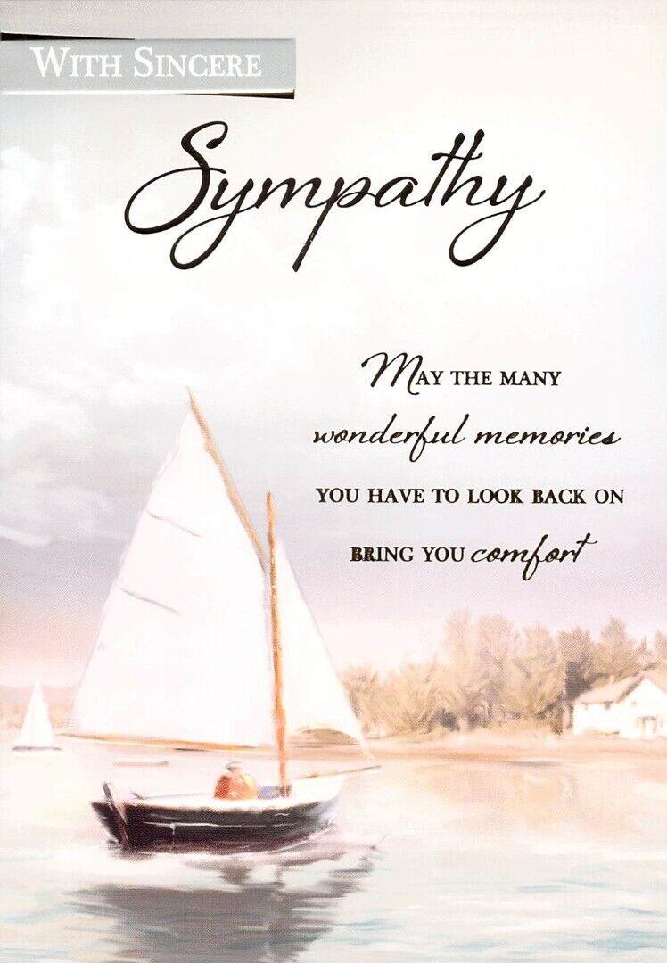 Sympathy - Boat / Shore - Greeting Card - Free Postage