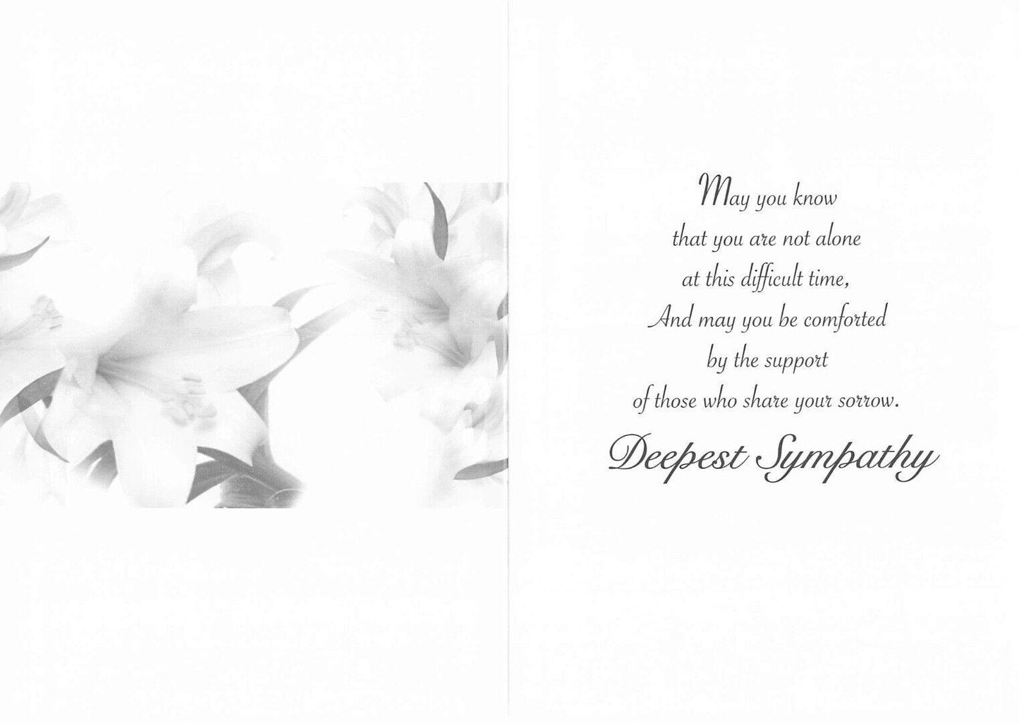 Sympathy - Lillies - From All The Family - Greeting Card - Free Postage