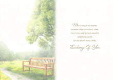 Load image into Gallery viewer, Sympathy - Park Bench - Greeting Card - Free Postage
