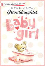 Load image into Gallery viewer, Birth - Granddaughter - Baby Girl -  Greeting Card
