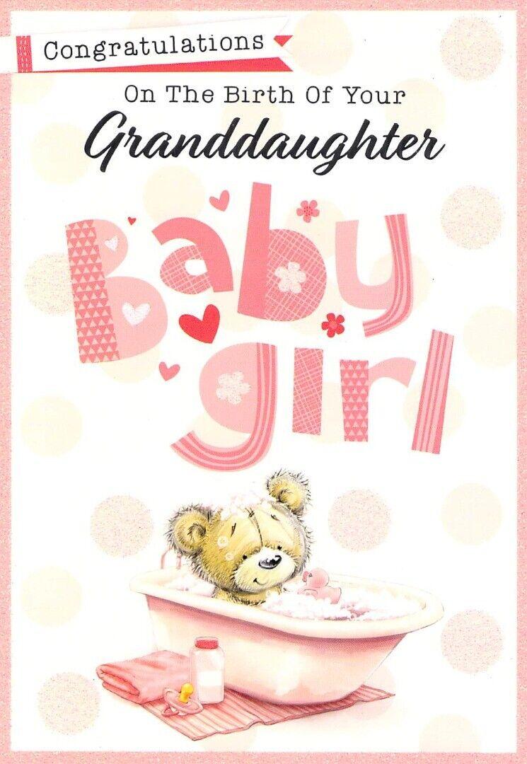 Birth - Granddaughter - Baby Girl -  Greeting Card