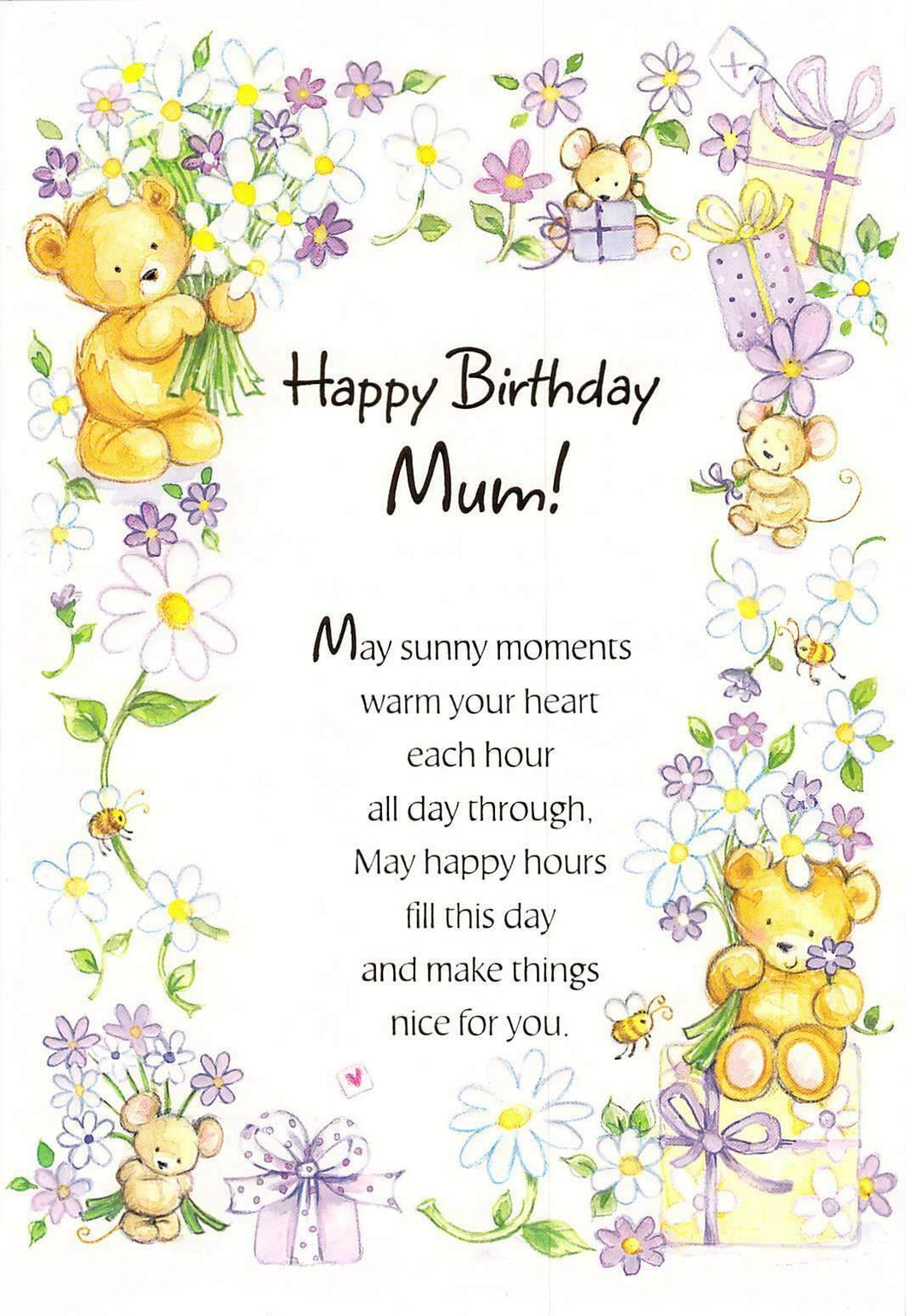 Mum Birthday Card - Greeting Card - Floral - Brand New