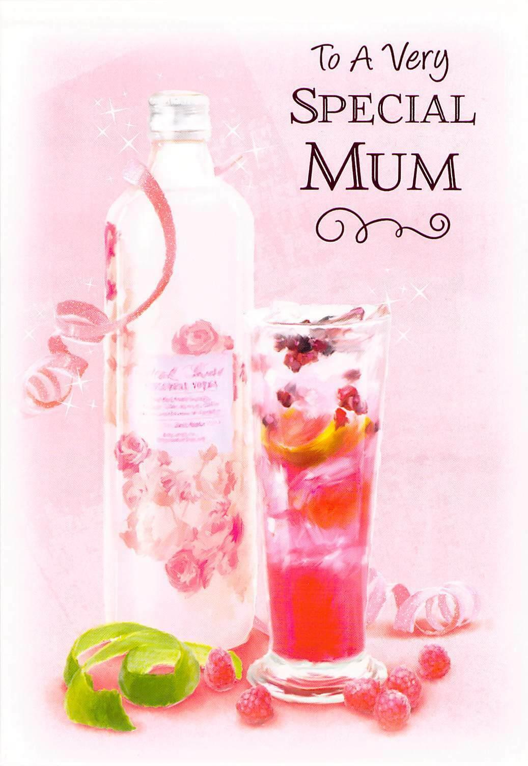 Mum Birthday Card - Greeting Card - Cocktail - Brand New