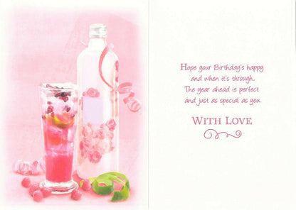 Mum Birthday Card - Greeting Card - Cocktail - Brand New
