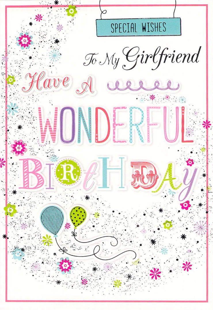 Girlfriend Birthday - Greeting Card - Brand New