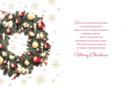 Christmas - Son & Partner -Wreath -  Greeting Card