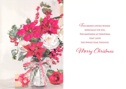 Christmas - Special Granddaughter - Flowers -  Greeting Card