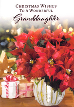 Load image into Gallery viewer, Christmas - Wonderful Granddaughter - Flowers -  Greeting Card
