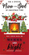Load image into Gallery viewer, Christmas - Mum &amp; Dad - Fire - Greeting Card
