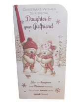 Load image into Gallery viewer, Christmas -Daughter &amp; Girlfriend- Bears / Snow - Greeting Card
