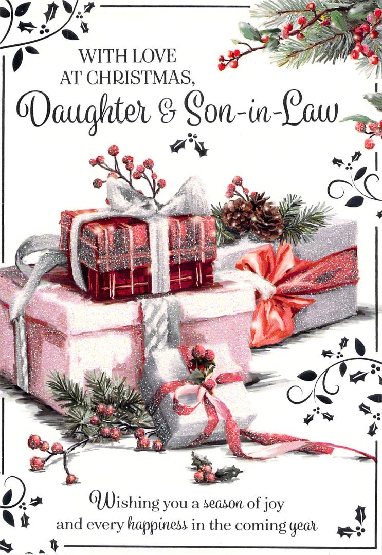 Christmas - Daughter & Son In Law - Presents -  Greeting Card