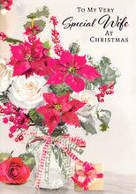 Load image into Gallery viewer, Christmas - Wife - Flowers - Greeting Card
