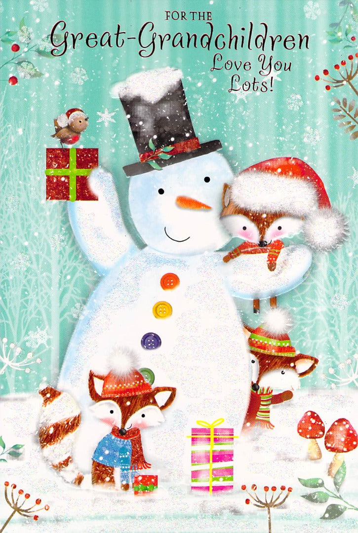 Christmas - Great Grandchildren - Merry Christmas -  Greeting Card