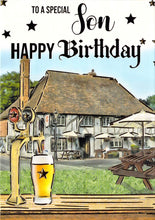Load image into Gallery viewer, Son - Birthday - Pub - Greeting Card - wrapped

