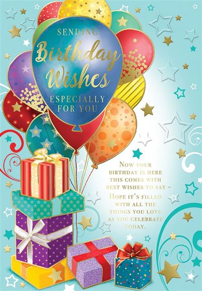General / Open Birthday - Balloons  - Greeting Card