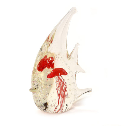 Glass Fish Ornament With Jellyfish - Great Gift - Handcrafted