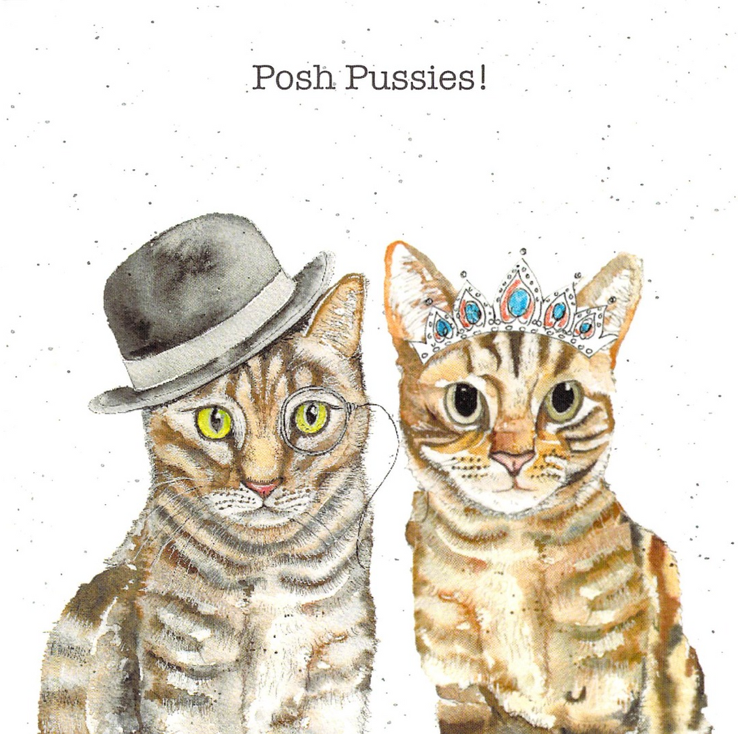 Posh Pussies - Blank Inside - Birthday / Thank You- Greeting Card