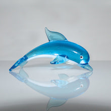 Load image into Gallery viewer, Glass Dolphin - Expertly Crafted - Gift Boxed - Light Blue
