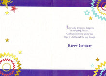Load image into Gallery viewer, Son Birthday - Blue - Gold Foil - Greeting Card

