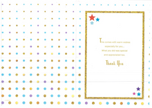 Load image into Gallery viewer, Thank You - Gold Glitter - Greeting Card - Full Colour Insert
