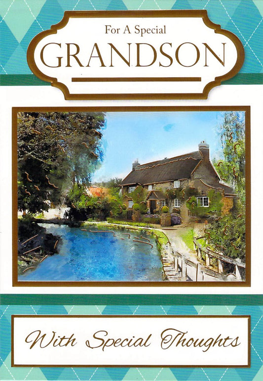 This Grandson Birthday - Gold Foiled - Greeting Card is a Greeting Card priced at £ 1.60 from Made To Be Treasured range. Produced by Generic for excellent quality
