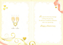 Load image into Gallery viewer, Your Anniversary - Champagne  - Gold Foiled - Greeting Card
